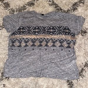 Patterned and Beaded tee